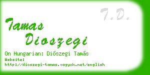 tamas dioszegi business card